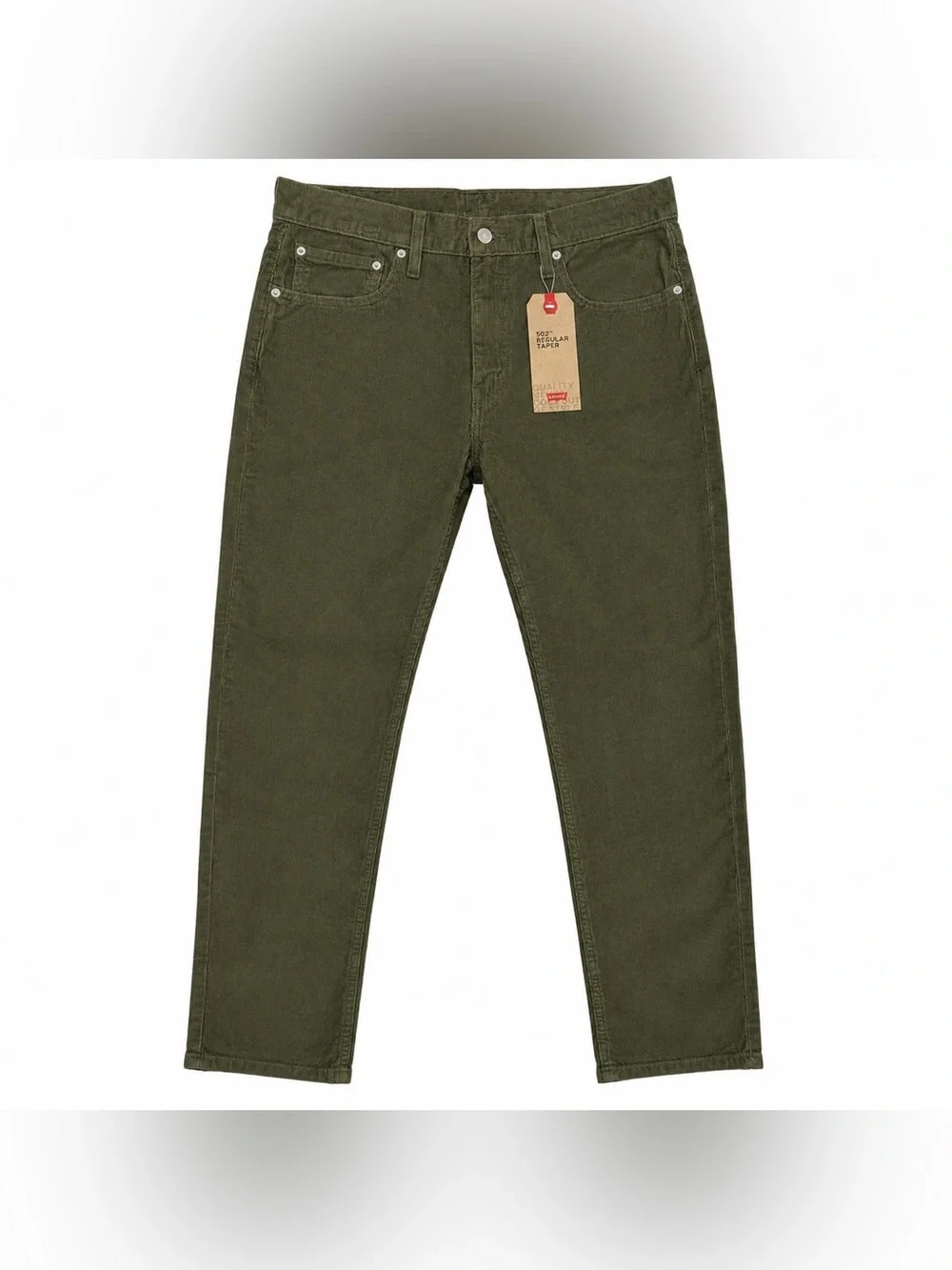 Levi’s 502 Regular Taper Olive Stretch Corduroy Pants 33x30 NWT Men’s